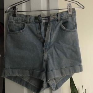 American Apparel High-Waisted Denim Shorts